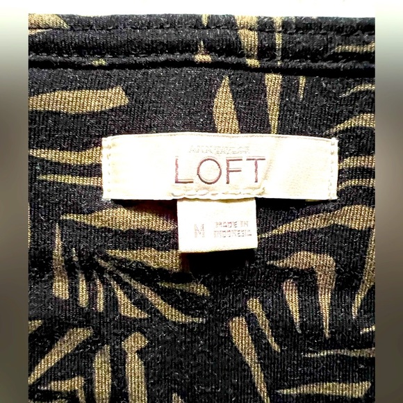 LOFT Stretch Tube/Pencil Leaf Print Knit Skirt Sz M - Picture 8 of 8